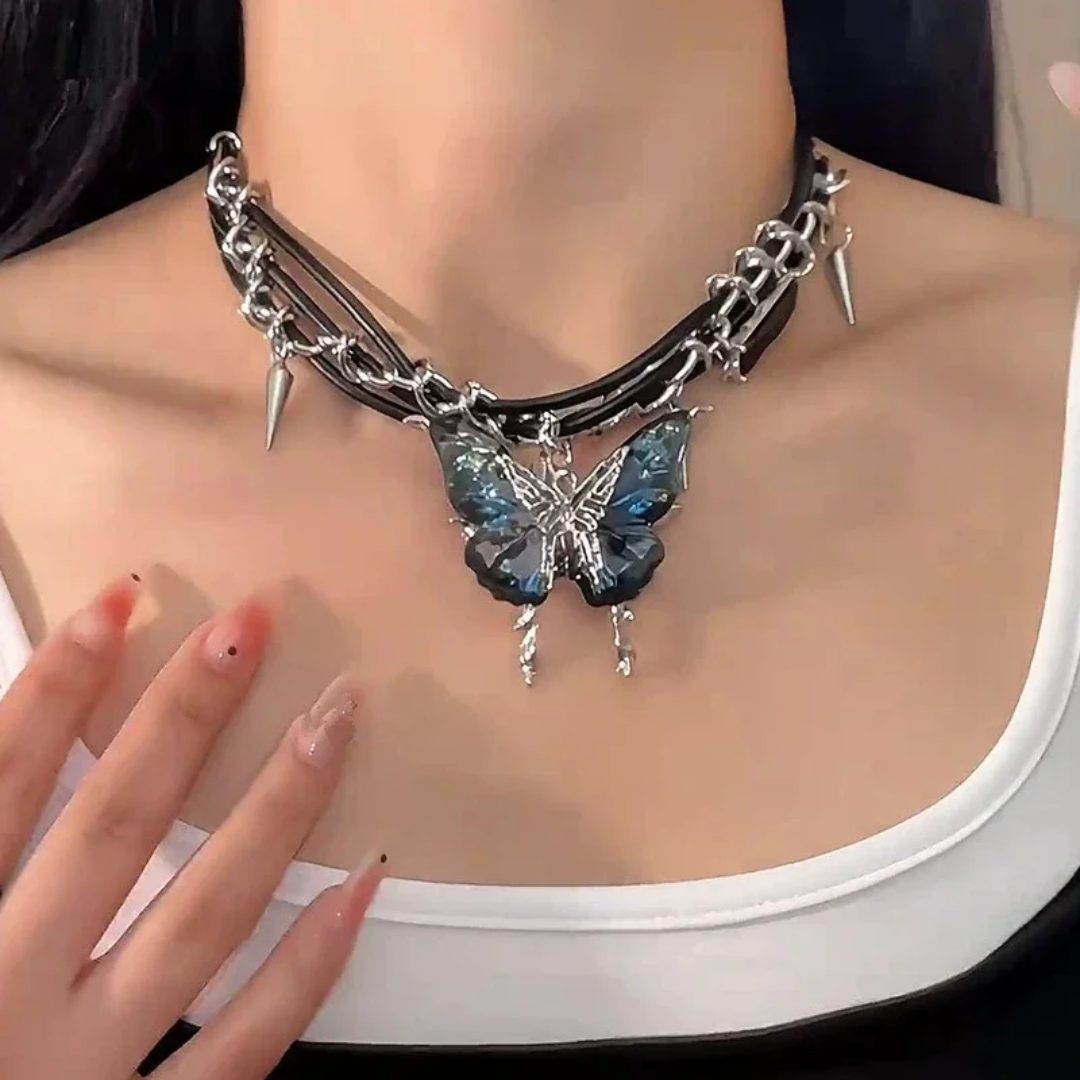 Jewelance™ ButterflyChoker 1+1 GRATIS: Motebevisst Fantastisk Skinnende Spisset Sommerfuglchoker