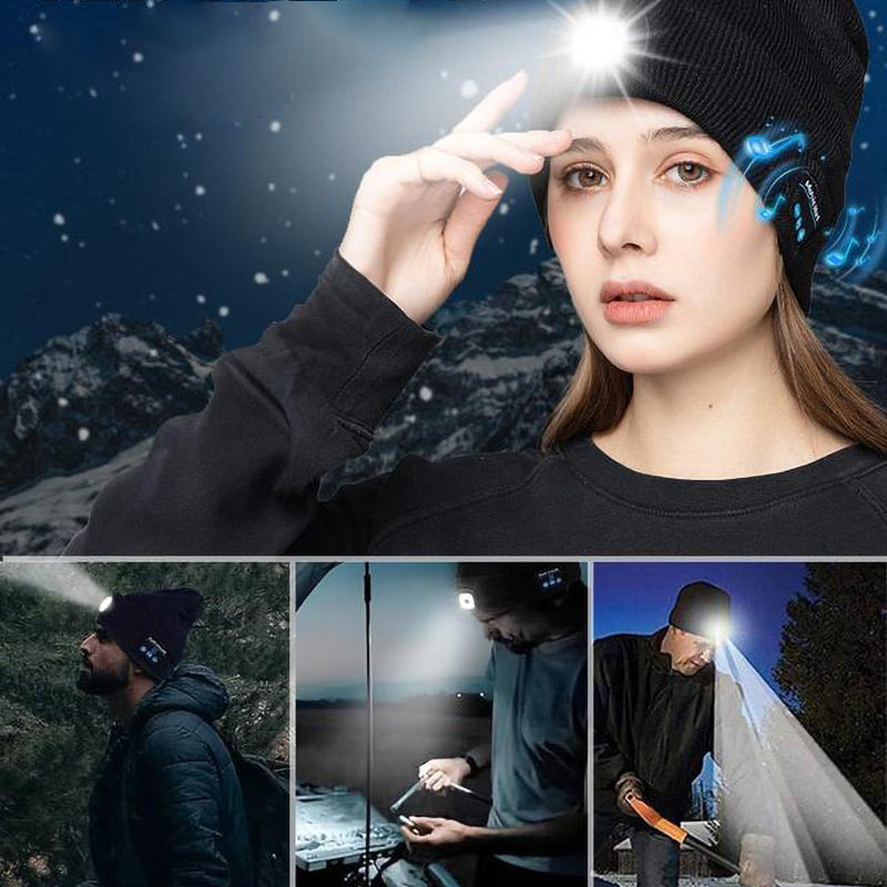 Icone™ MultiBeanie: Multifunksjonell LED-lys og Bluetooth Varm Lue