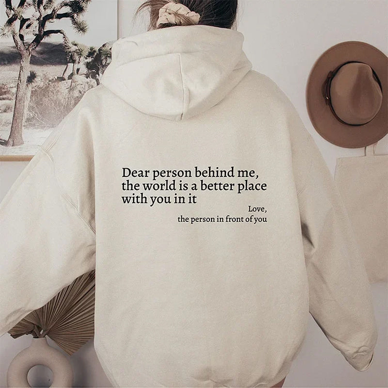 Icone™ DearHoodie: Hettegenser Med Budskapsprint På For- Og Bakside