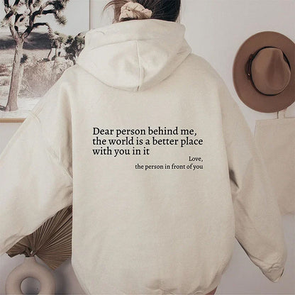 Icone™ DearHoodie: Hettegenser Med Budskapsprint På For- Og Bakside