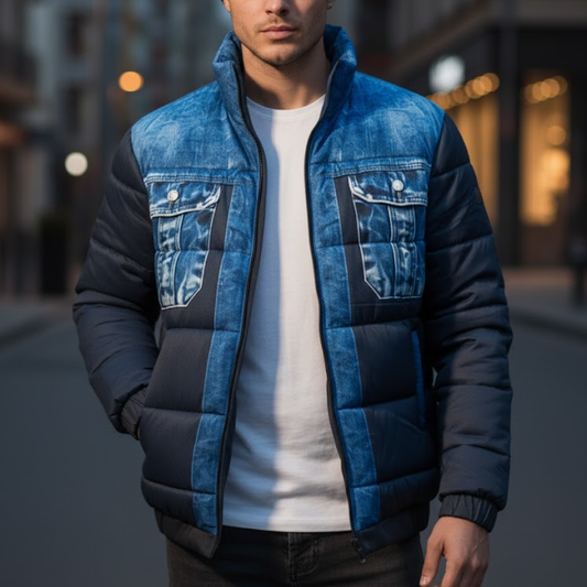 Icone™ ClassicJacket: Premium Stilig Vintage-Inspirert Denimdesign Klassisk Jakke