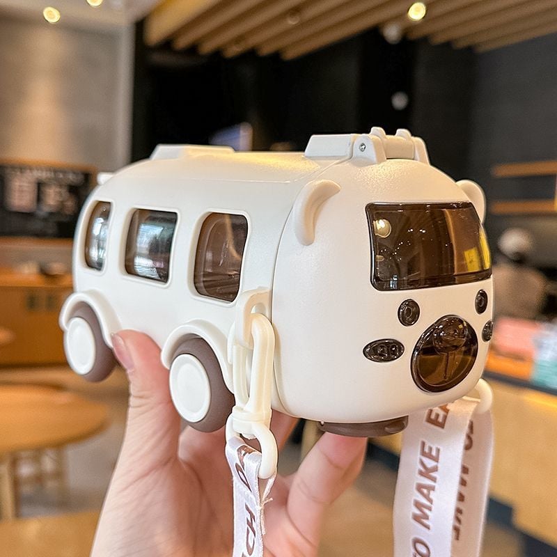 Kletshuts™ BusTumbler: Sød Sjov Stor Kapacitet Børne Bus Vand Tumbler