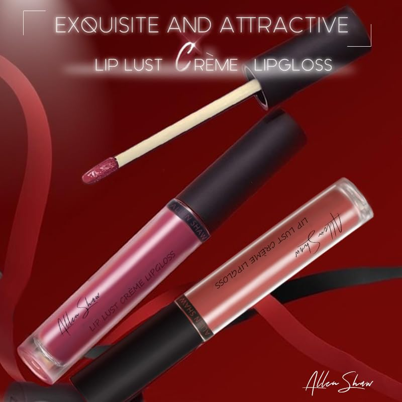 GlamGloss 6+6 GRATIS: Langtidsholdbar Cremeagtig Fugtgivende Glam Gloss Flydende Læbestift