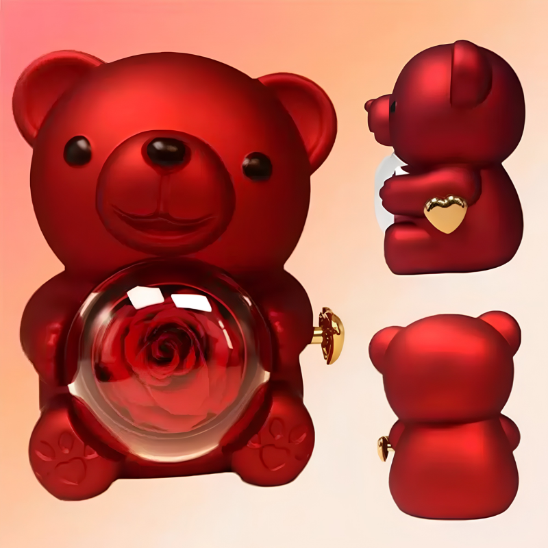 Jewelance™ TwinHearts – Roterende Rose Tvillinghjerter Halskæde Gave Smykke