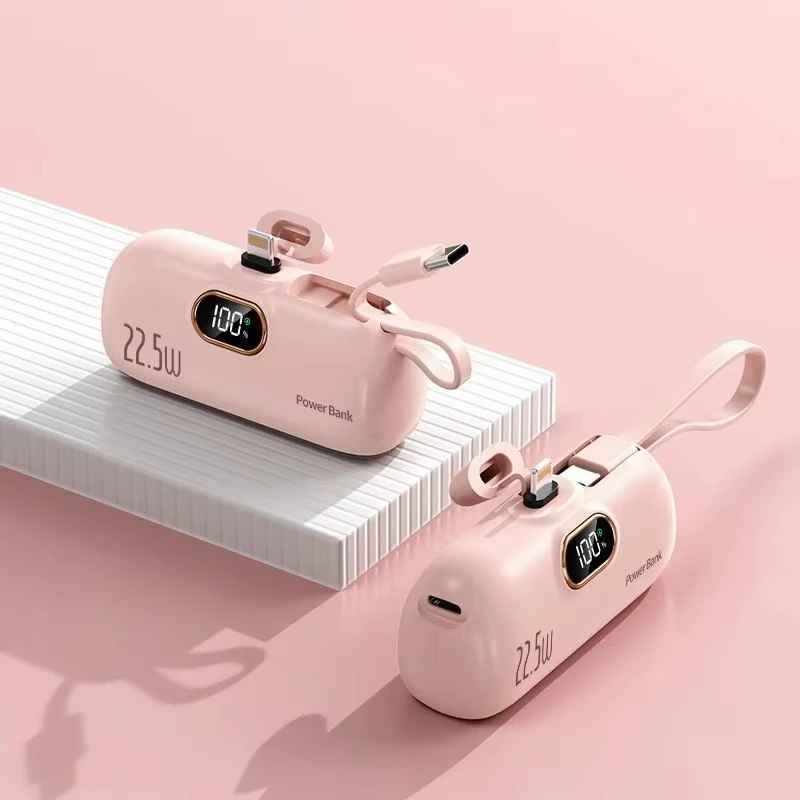 MiniCharge - Moderne Stilfull Bærbar Dobbel Port Mini Powerbank