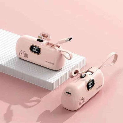 MiniCharge - Moderne Stilfull Bærbar Dobbel Port Mini Powerbank