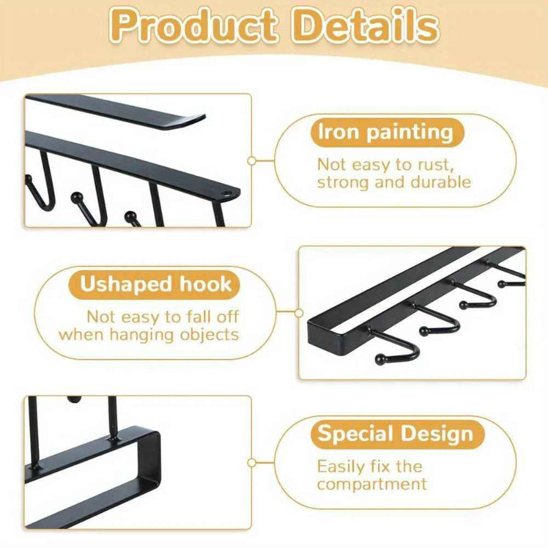 GlideHold® ShelfHooks 1+1 GRATIS: Hylle Opphengskroker Til Kjøkken Og Klesskap