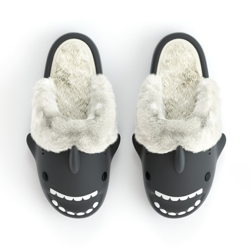 Happy™ PlushSlippers - Sklisikker Vinter Hai-slides