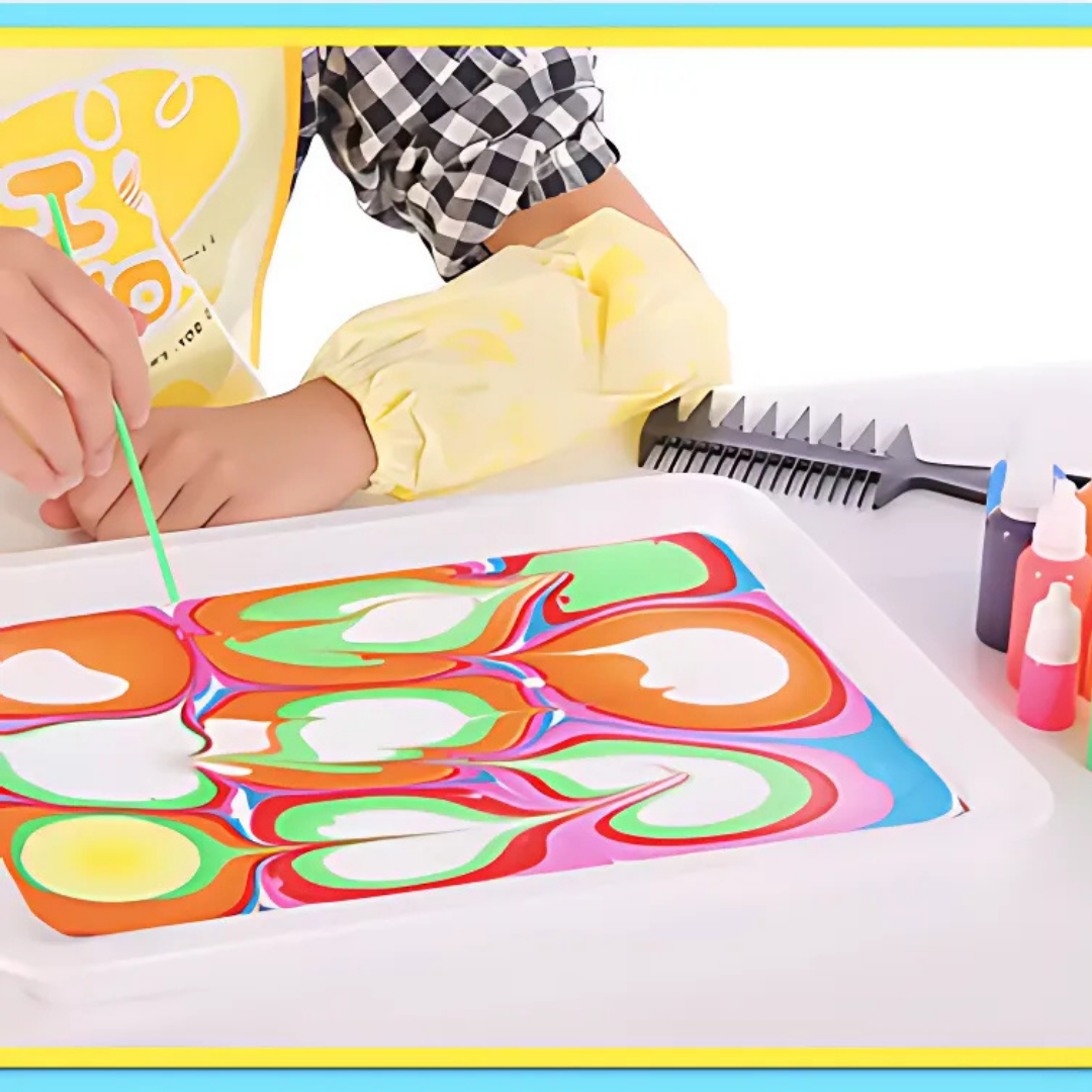 Kletshuts™ KidArt: Akvarell Marmor Barn Kunst Kreativ Lekesett