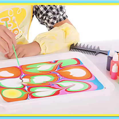 Kletshuts™ KidArt: Akvarell Marmor Barn Kunst Kreativ Lekesett