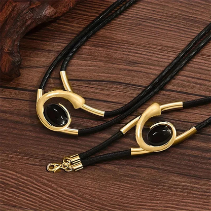Jewelance™ SpiralNecklace 1+1 GRATIS: Vintage Bohemian Spiral Halskæde Og Armbånd