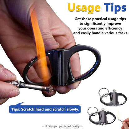 CompactLighter 1+1 GRATIS: Påfyllbar 2-I-1 Karabinkrok Permanent Kompakt Lighter