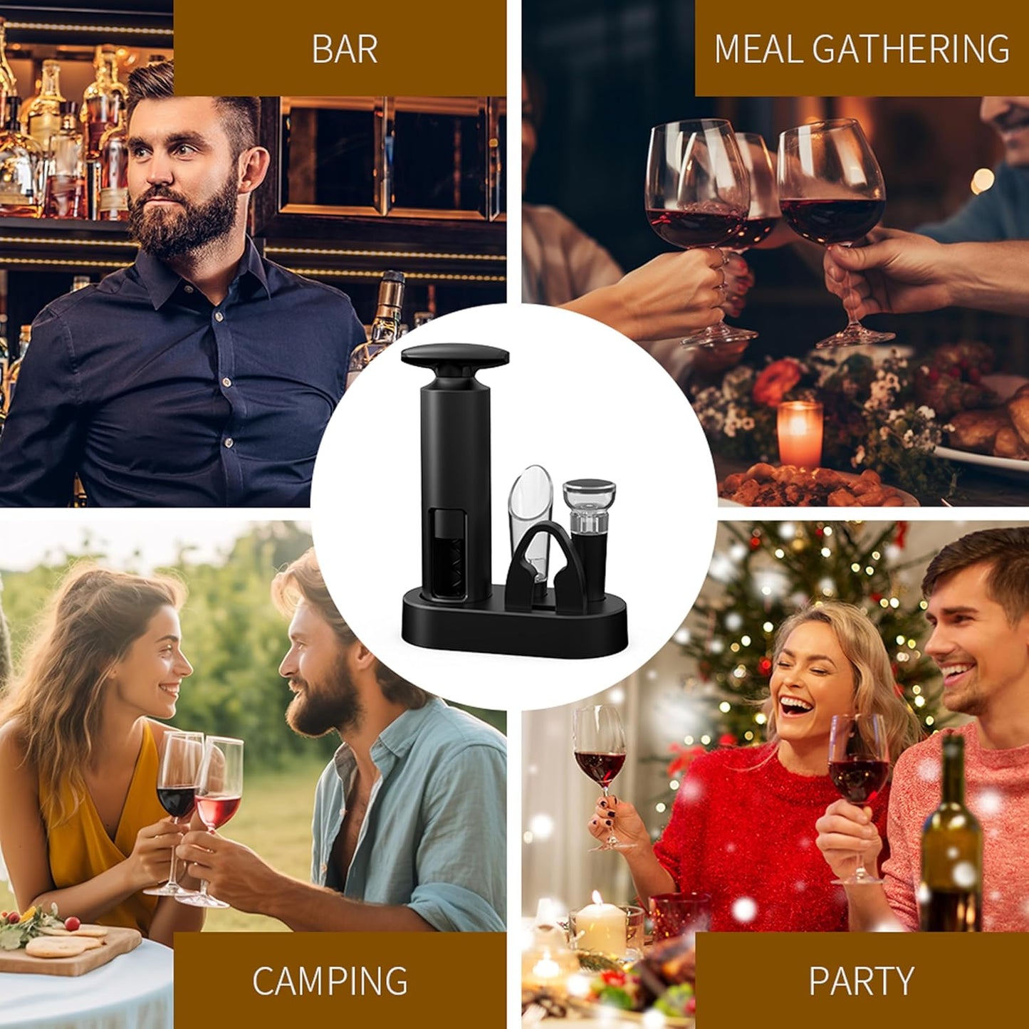 Globetrek° BottleCorkscrew - Hurtig Easy-Grip Flaskekorkskruen Åbner Værktøj