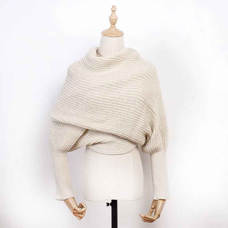 Icone™ ScarfSweater: Stilfull 2-i-1 Konvertibel Varm Skjerfgenser