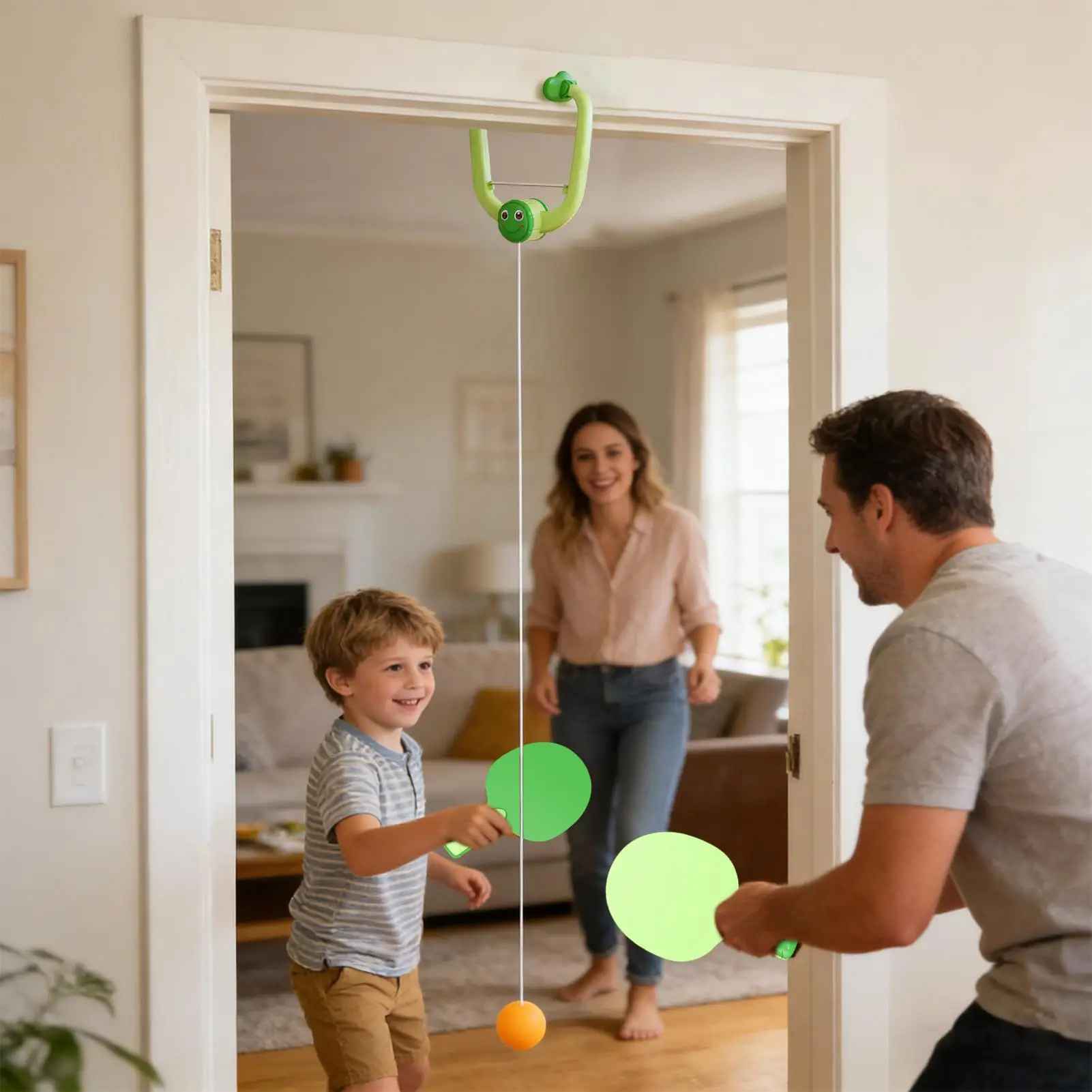 Kletshuts™ DoorPong: Universelt Plassbesparende Bordtennis Dør Pong Sett