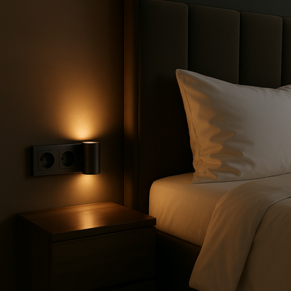 Ledsen™ NightLight: Moderne Bærbar Dimbar Plug-In Nattlys
