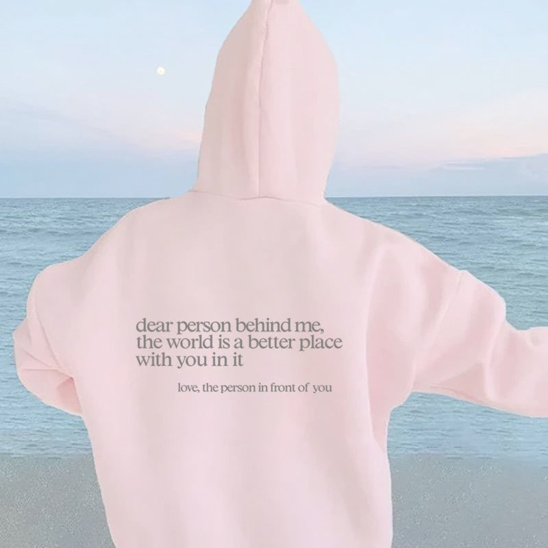 Icone™ DearHoodie: Hettegenser Med Budskapsprint På For- Og Bakside