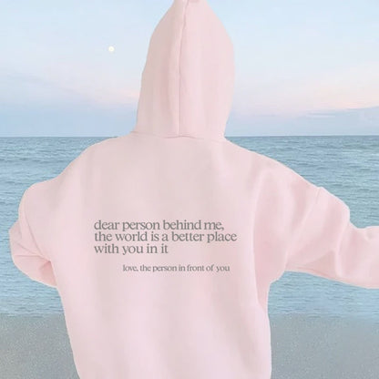 Icone™ DearHoodie: Hettegenser Med Budskapsprint På For- Og Bakside