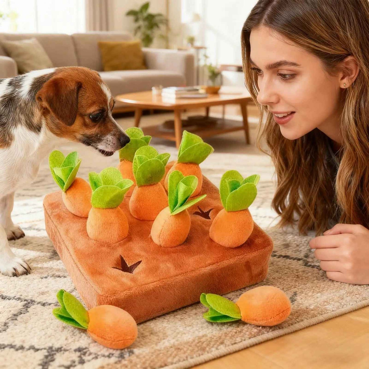 DogFri™ SniffingBoard: Premium Interaktiv Gulrot Puslespill Snusebrett