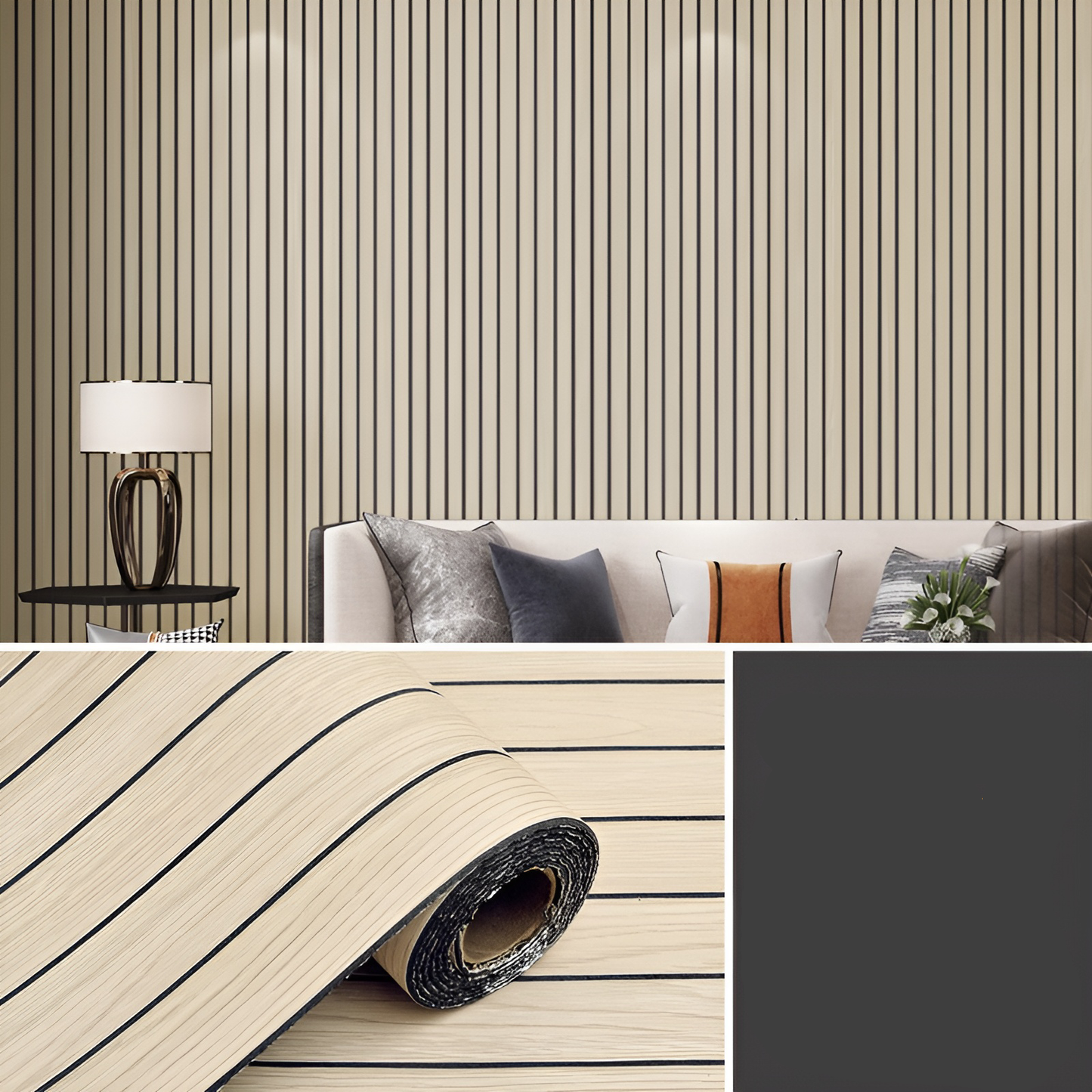 WallSticker: Elegant Trælignende Selvklæbende DIY Hjem Væg Klistermærkedekoration