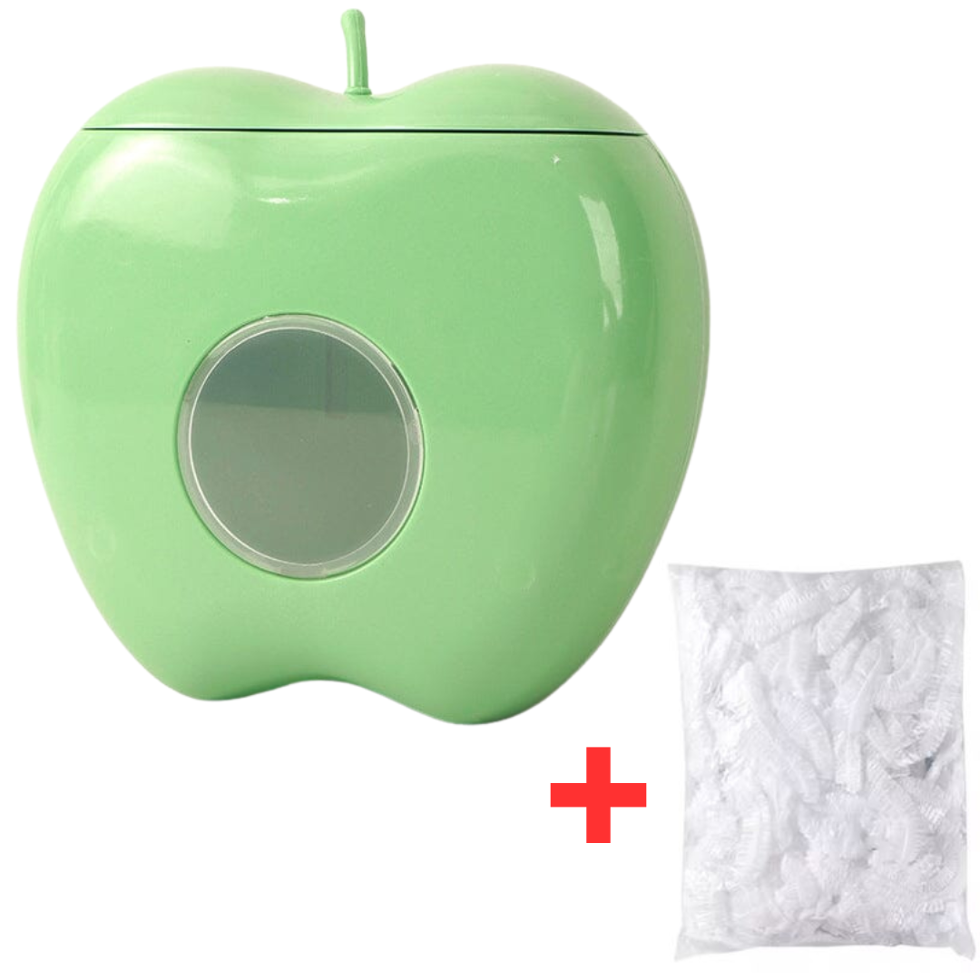 Globetrek° PlasticStorage 1+1 GRATIS (1 Eple Oppbevaringsdispenser + 100 Stykker Plastik Wraps GRATIS)