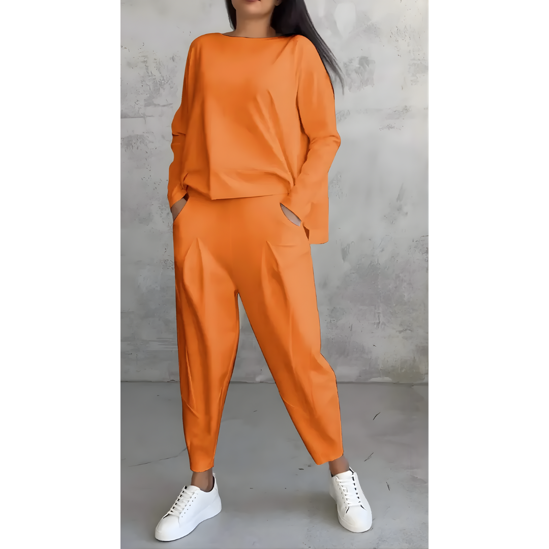 Icone™ CasualOutfit: Kvinners Langermet Topp Og Bukser Todelt Uformelt Antrekk