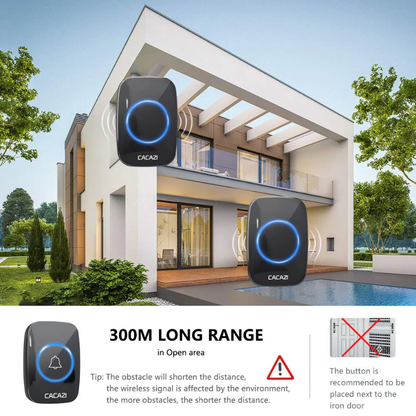 Globetrek° WirelessDoorbell: Smart Nem Installation Trådløs Dørklokke