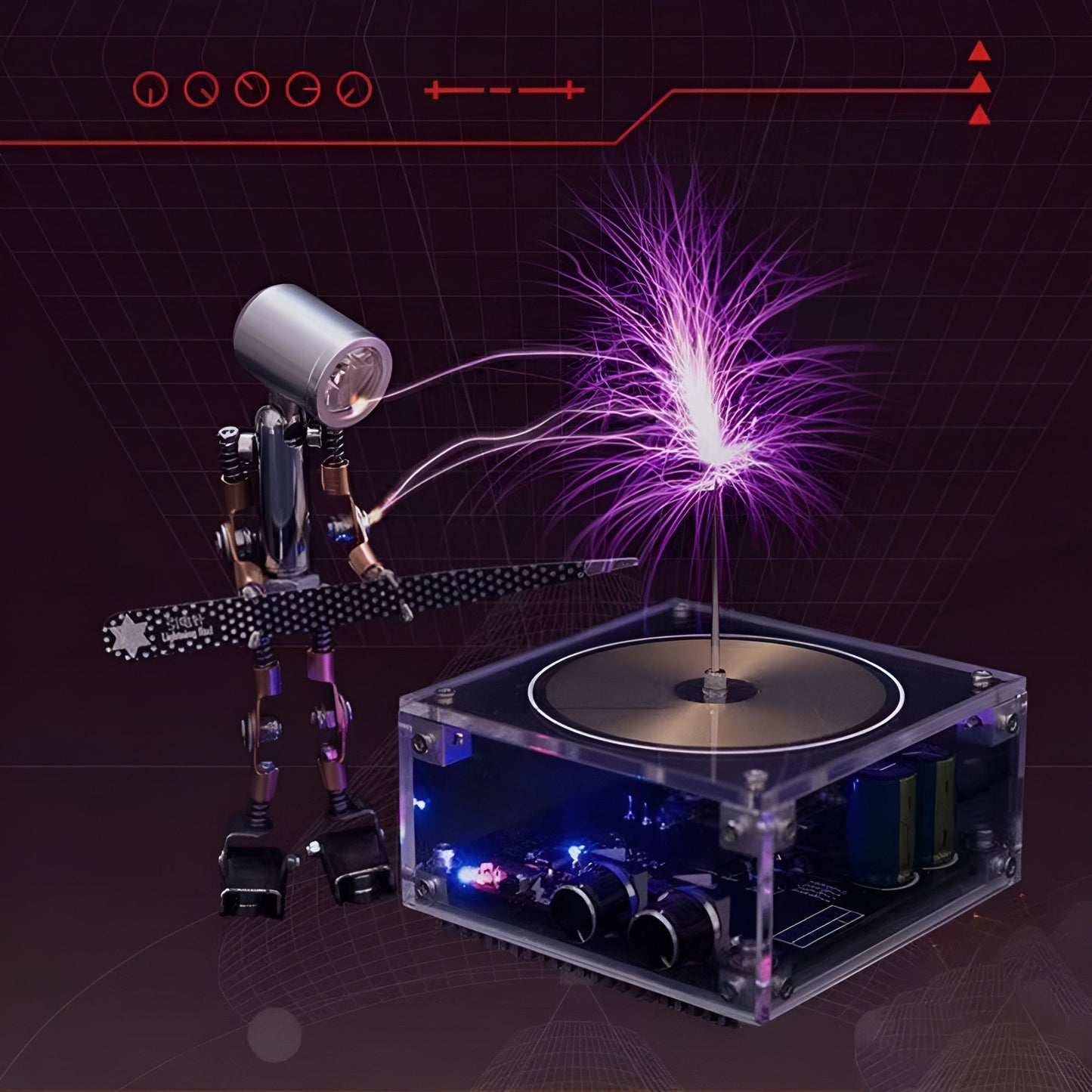 MusicalSpark: Tesla Spolen Elektrisk Musikalsk Gnist Og Lyn Enhet