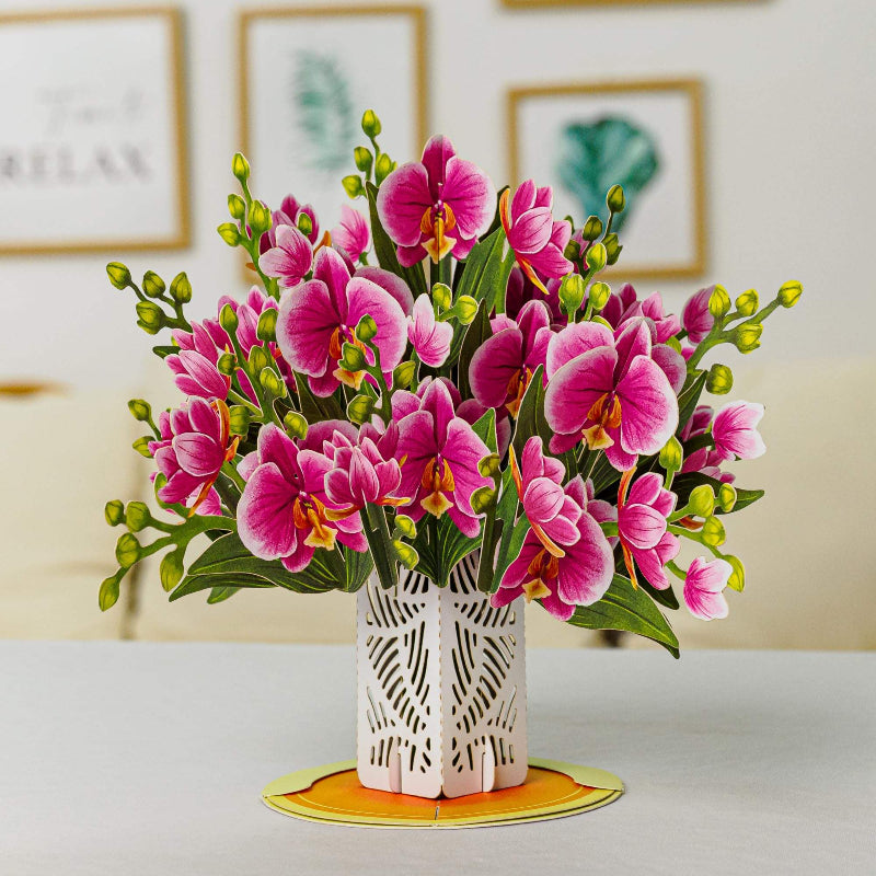 FlowerCard 1+1 GRATIS - 3D Pop Up Blomster Bouquet Special Hilsen Kort