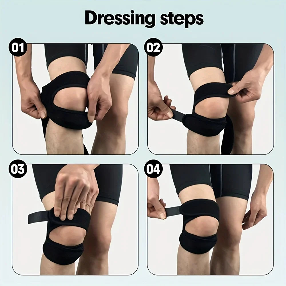 Icone™ KneeBrace 1+1 GRATIS: Justerbar Knestropp med Borrelås for Støtte og Beskyttelse