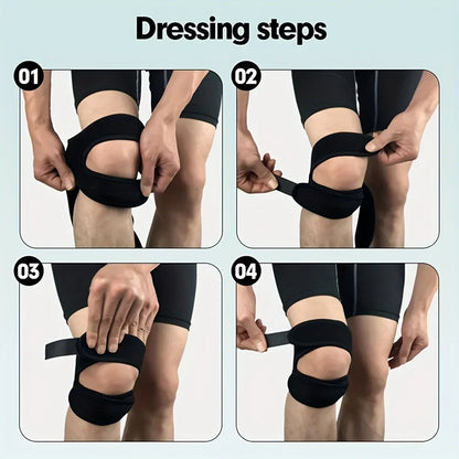 Icone™ KneeBrace 1+1 GRATIS: Justerbar Knestropp med Borrelås for Støtte og Beskyttelse