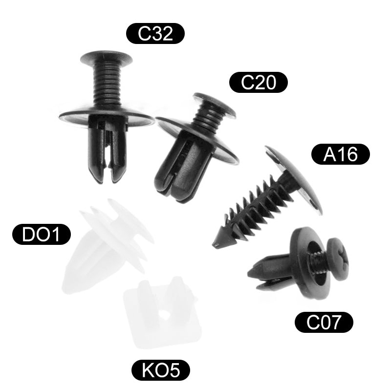 CarClips 1+1 GRATIS – Universell Bruk, Kraftig Bilreparasjonsklips