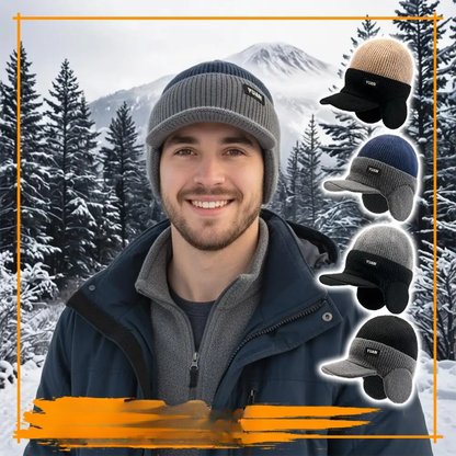 Icone™ EarflapBeanie 1+1 GRATIS: Tyk Strikket Vinter Beanie Øreklapsbeskyttelse