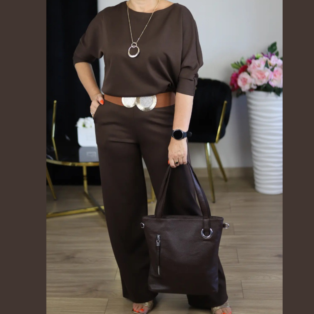 Icone™ ClassySet: Stilfullt Kvinner 3-Delt Lang Cardigan Og Bukser Elegant Sett