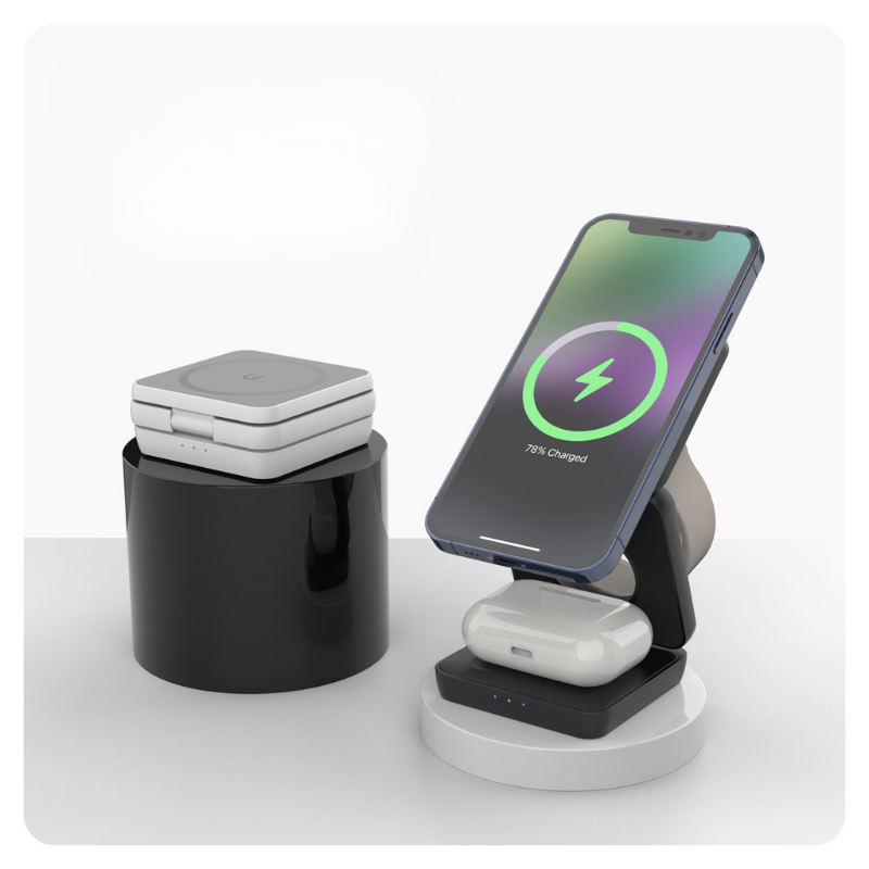 Holder360° MultiCharger: Multifunksjonell Sammenleggbar Magnetisk Ladestativ