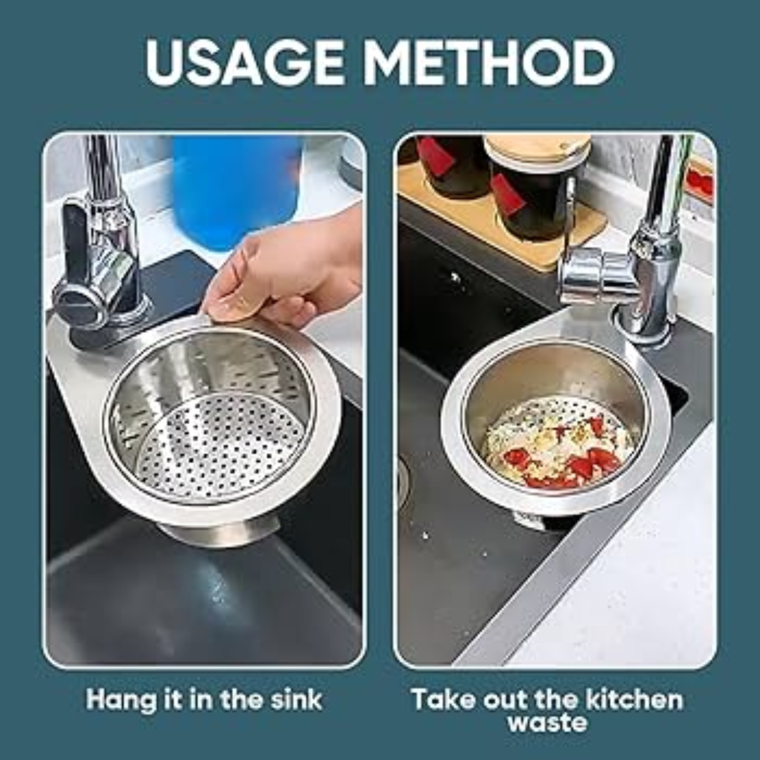 Globetrek° SinkStrainer 1+1 GRATIS: Rustfritt Filter Svanestil Vask Sil