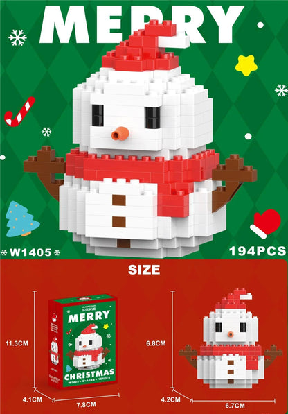 Kletshuts™ HolidayBlocks 1+1 GRATIS: Barn Kreative Mikro Byggeklosser Jul Høytidsutgave