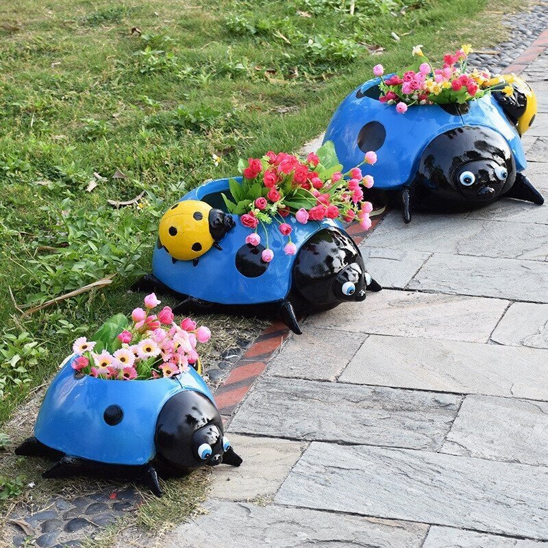 LadybugPot 1+1 GRATIS: Fargerik Marihøne Blomsterpotte