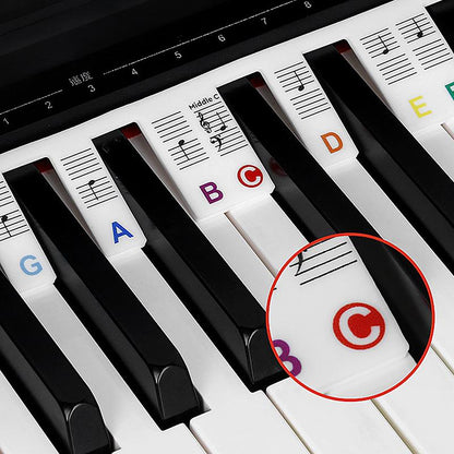 KeyboardLabel - Avtakbar Piano og Tastatur Silikonetikett