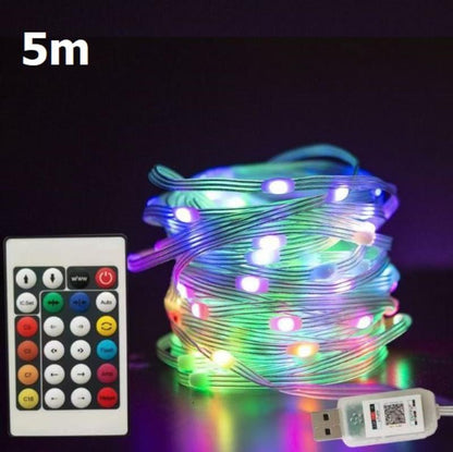 Ledsen™ StringLight: Fargerik LED-Lyslenke Med Fjernkontroll