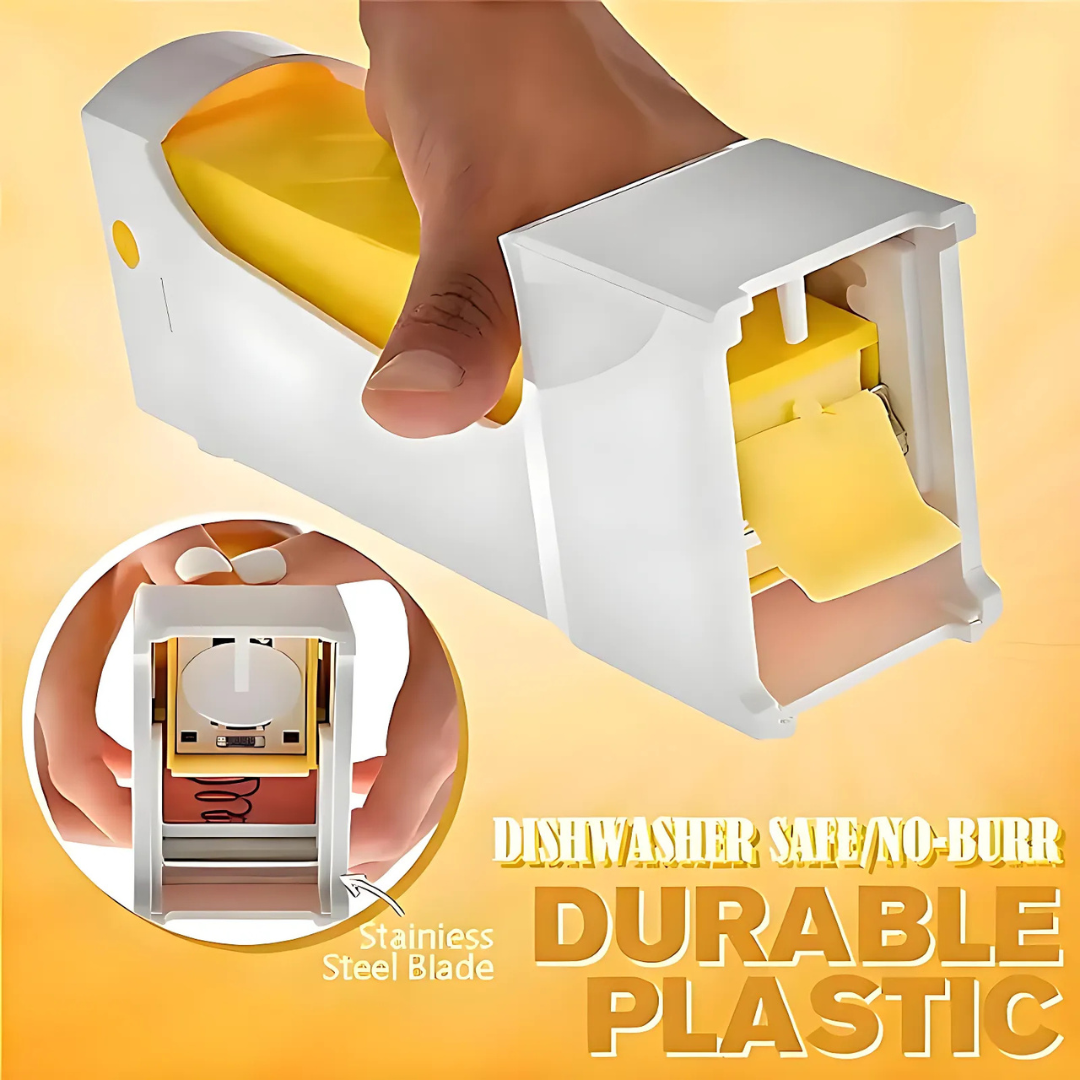 Globetrek° ButterSlicer: Enkel ett-klikk smørskjærer kjøkkenverktøy