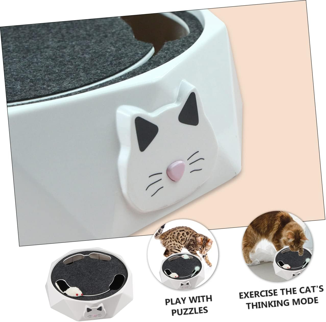 Catfri® MouseHunting - Interaktivt Kradsende Mus Jagende Legetøj Til Katte