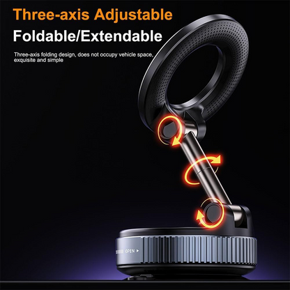 Holder360° MagneticMount 1+1 GRATIS: Roterbar Sammenleggbar Justerbar Universell Magnetisk Telefonholder
