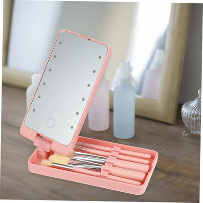 GlowBrushes - Oppladbart LED-lys reise sminkekostsett
