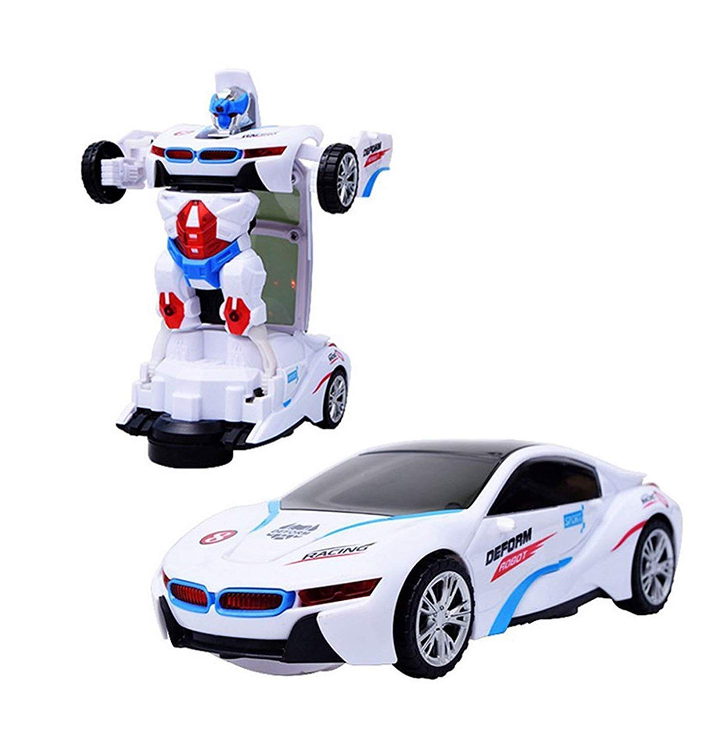 Kletshuts™ TransformerCar: Høyytende Bil-til-robot 2-i-1 Transformer Billeketøy