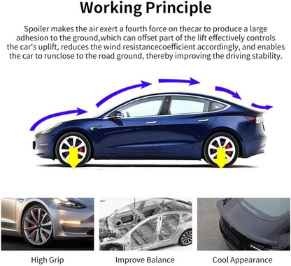 CarSpoiler - Universell Stilfull Aerodynamisk Bagasjerom Vinge Bil Spoiler Tilbehør