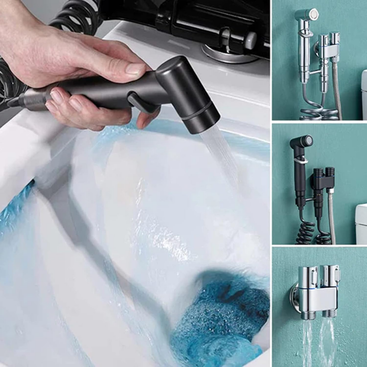 Globetrek° PremiumBidet - Nem Installation Dobbelt Ventil Håndholdt Præmie Bidet Sæt