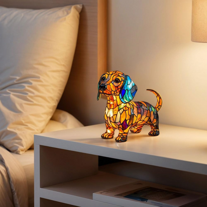 Ledsen™ DogLamp: Moderne Kunstnerisk Flekkete Ambient Hundelampe