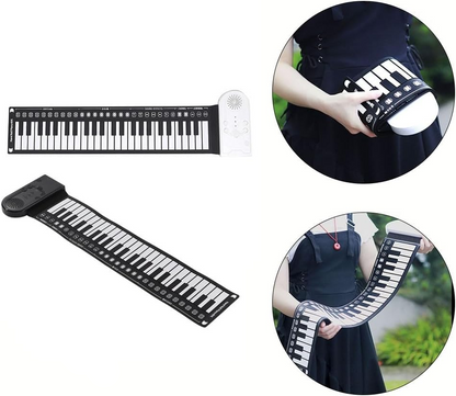 Kletshuts™ PortablePiano: Letvægts Musik Rul-Op Bærbar Klavertastatur
