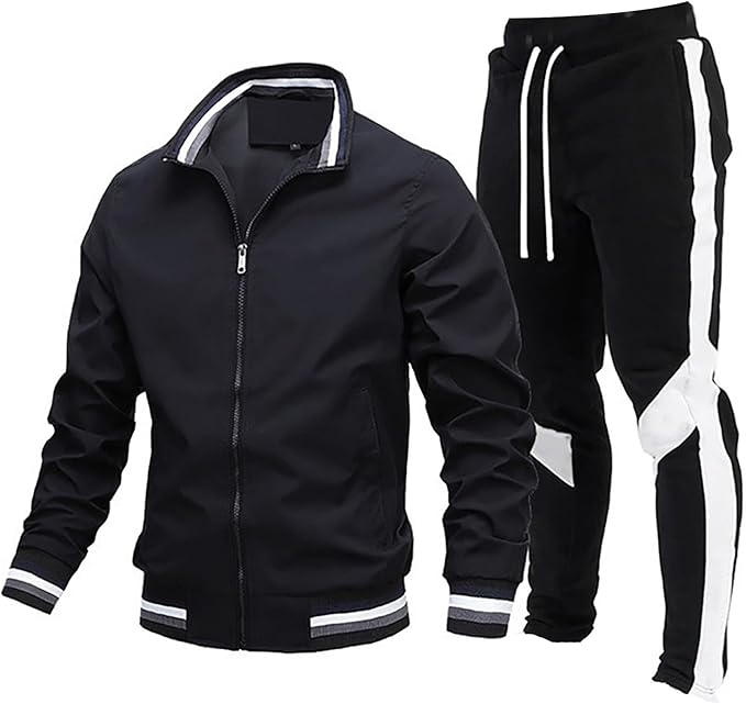 Icone™ TrackSuit: Treningssett med glidelås og oppreist krage